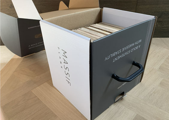 A photo of the Cube sample box's exterior