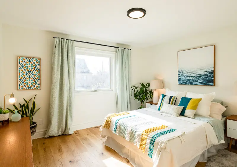 An interior installation photo showcasing the Ufa rustic grade wood flooring