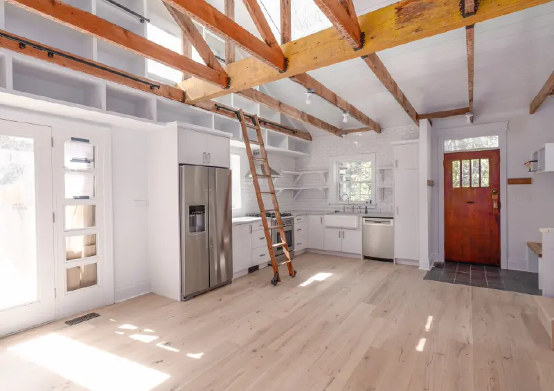 An interior installation photo showcasing the Vorslka classique grade wood flooring